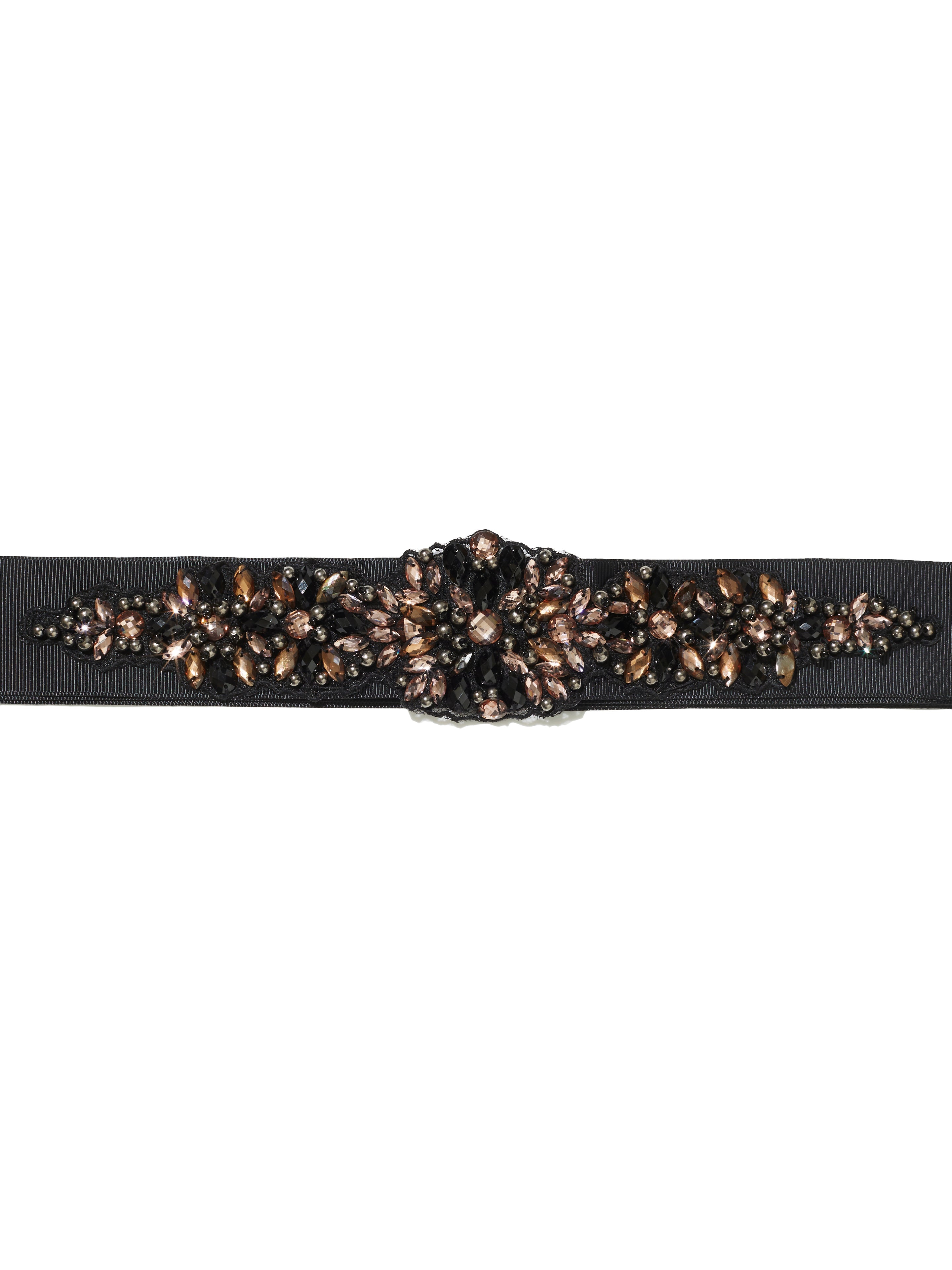 Beaded black belt hotsell